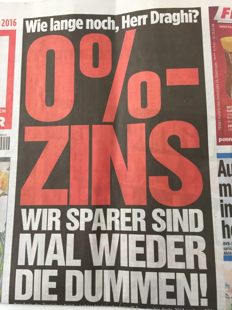 0% Zinsen - wir Sparer sind mal wieder die Dummen